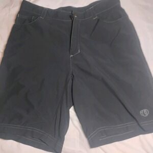 Women's Opearl Izumi Shorts Size M Gray Pockets‎ Polyester Stretch Lightweight